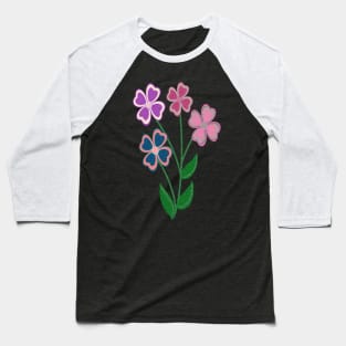 Glitter Flower Bush Baseball T-Shirt